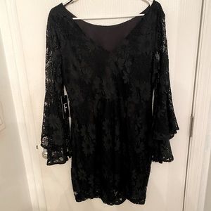 Lace up Quarter Sleeve Dress